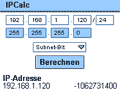 [Screenshot von IPCalc]